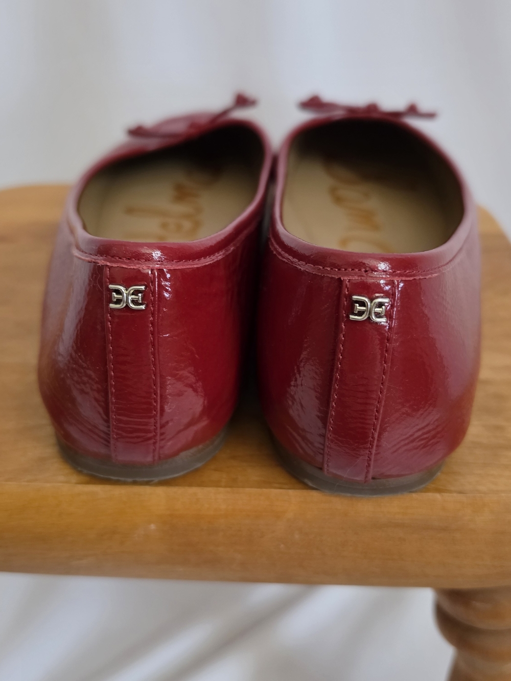 Sam Edelman Red Patent Ballet Flats with Bow - Picture 4 of 4